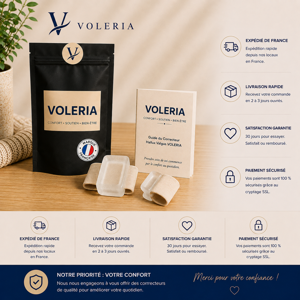 Correcteur Hallux Valgus VOLERIA – Paire d’écarteurs d’orteils