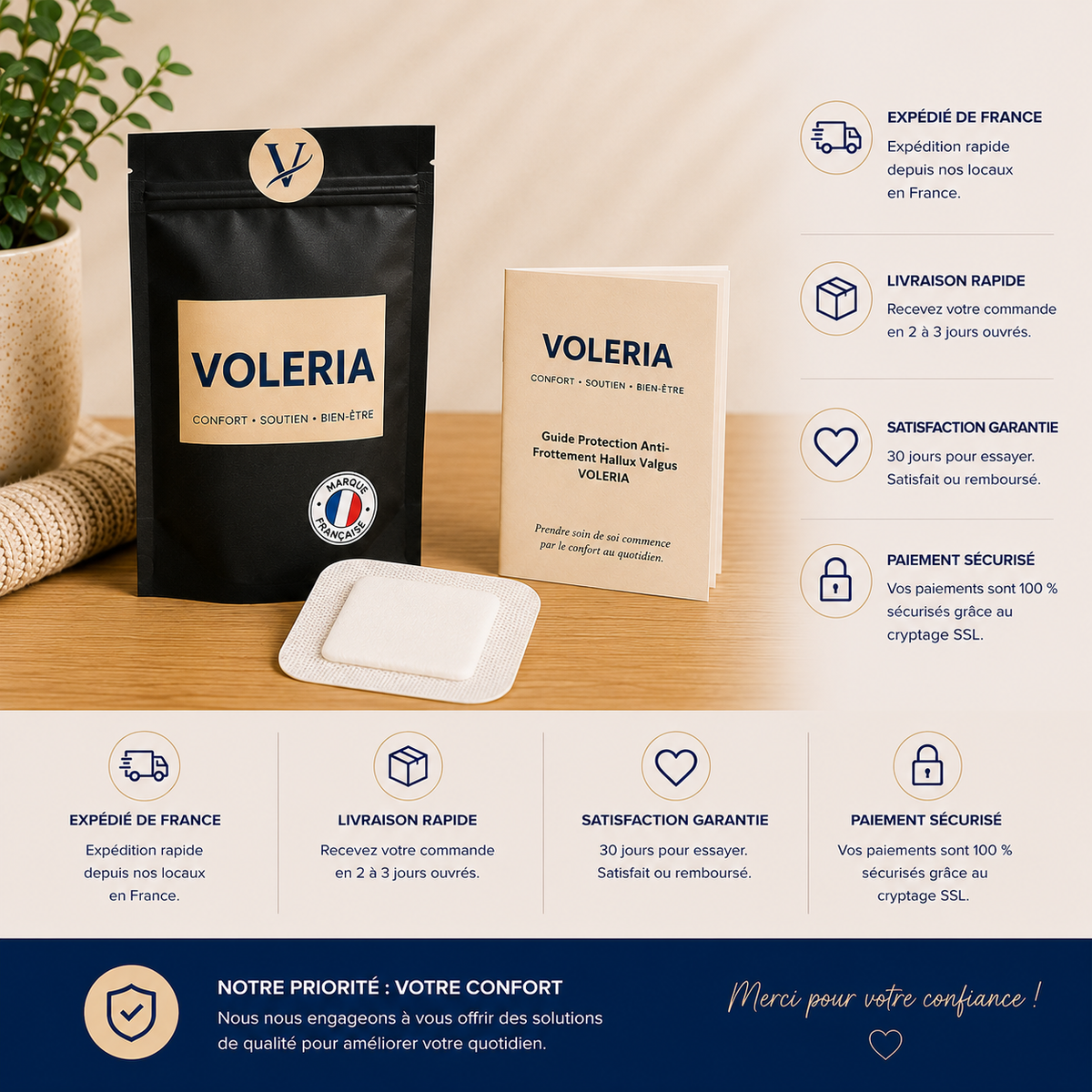 Protections Anti-Frottement Hallux Valgus VOLERIA – 31 protections