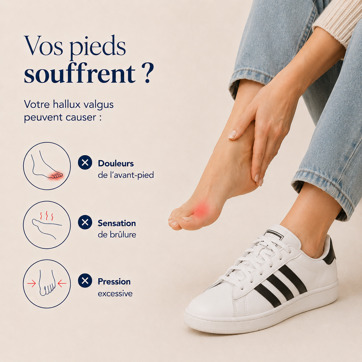 Correcteur Hallux Valgus VOLERIA – Paire d’écarteurs d’orteils