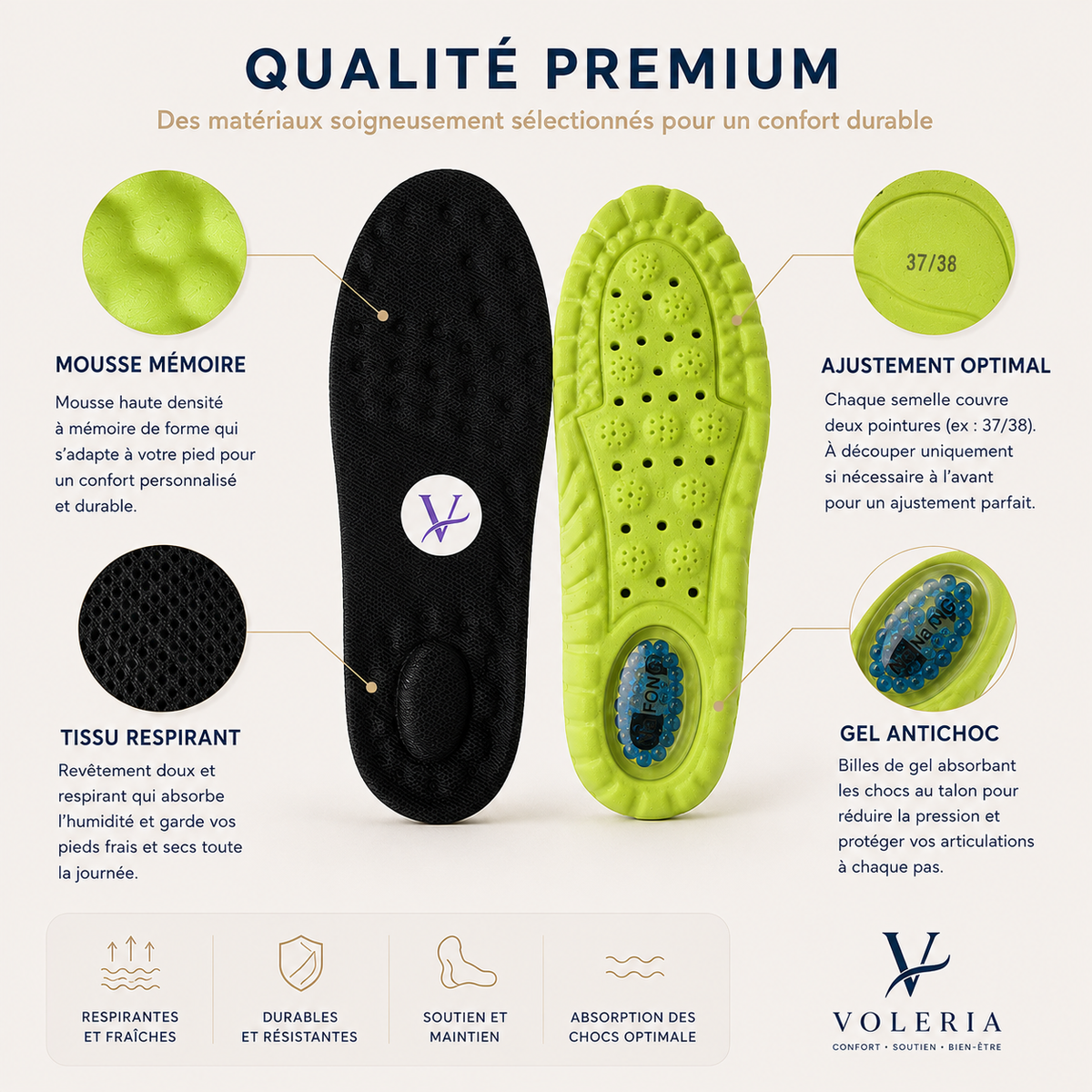 Semelles Orthopédiques VOLERIA